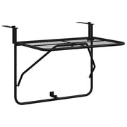 Tavolino da Giardino | Tavolo da Balcone Nero 60x40 cm in Acciaio