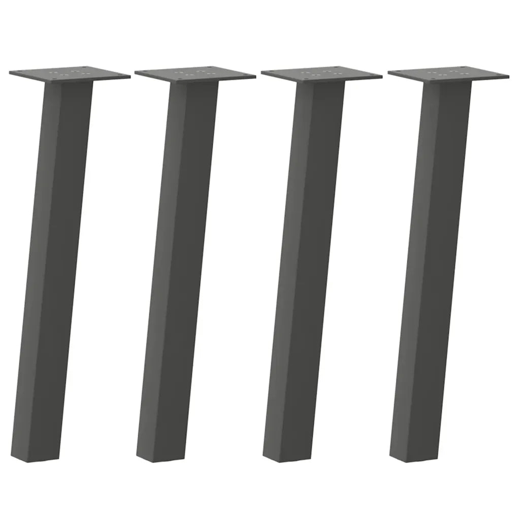vidaXL Gambe per tavolino 4 pz Antracite 42 cm Acciaio