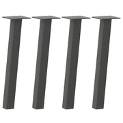vidaXL Gambe per tavolino 4 pz Antracite 42 cm Acciaio