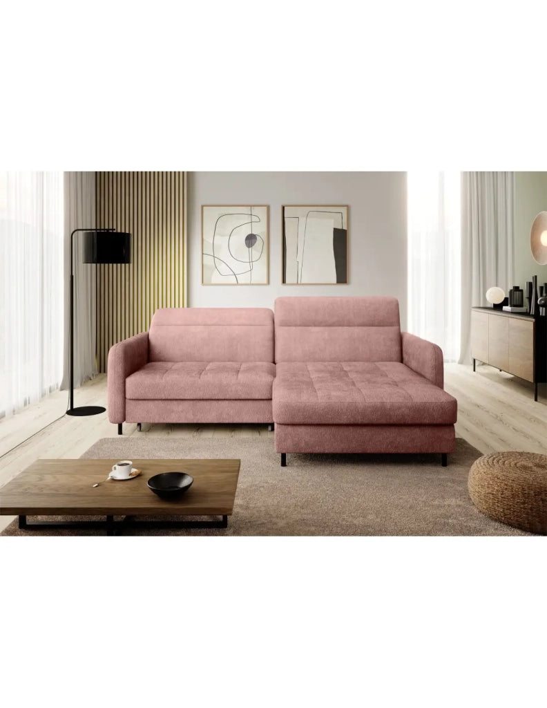 Divano ad angolo collezione GOUMSI colore Rosa cipria