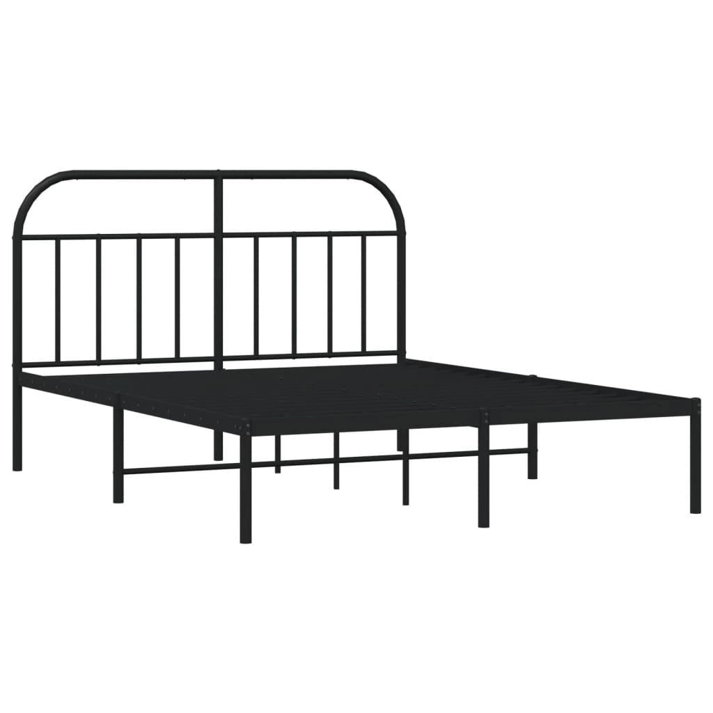 Giroletto con Testiera in Metallo Nero 140x190 cmcod mxl 79151