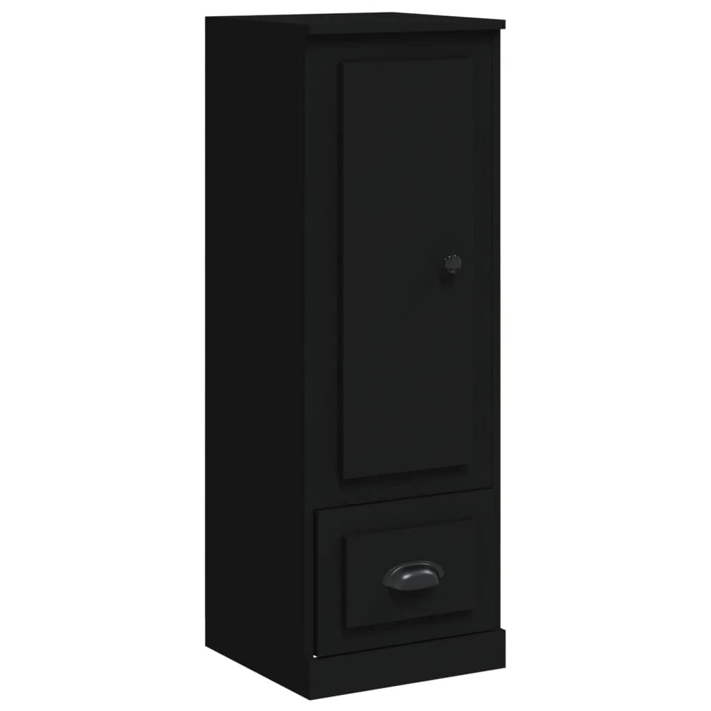 Buffet credenza cassettiera mobiletto mobile contenitore organizer per cucina soggiorno salotto alto 36 x 35,5 x 103,5 cm legno ingegnerizzato nero 02_0034911