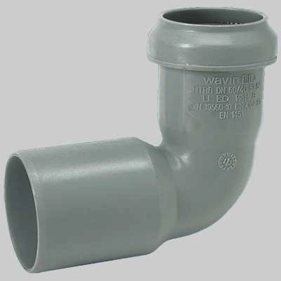 CURVA RIDOTTA SENZA MORSETTO  DM. 40x50     WAVIN