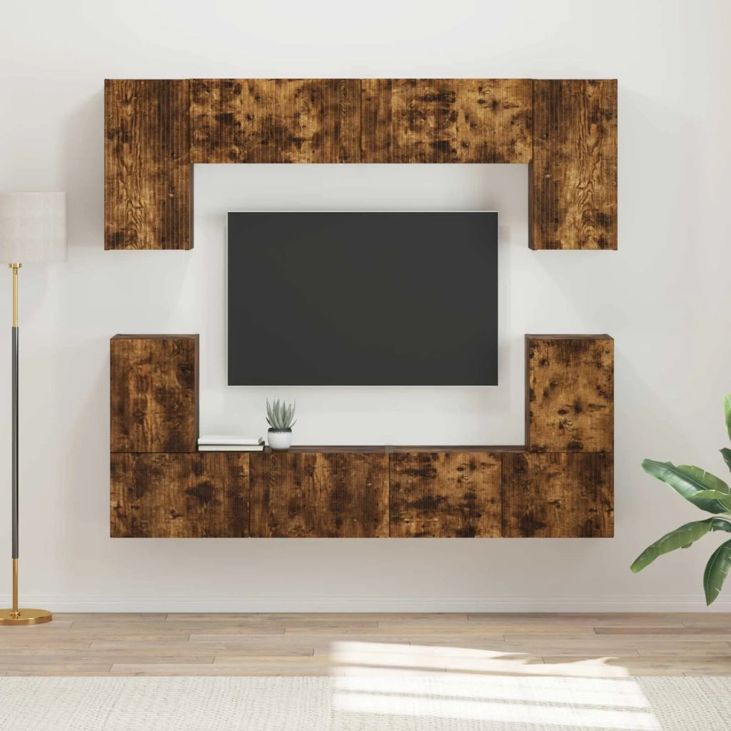 Set mobile TV 5 pcs Rovere fumé Legno multistrato