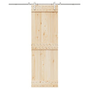 Kit Binari Porta Scorrevole 200 cm Acciaio Inossidabile Argento 4009694