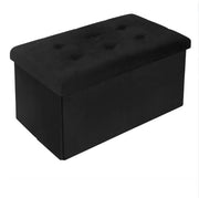 Cassa di Stoccaggio Interna 120L - Bancopieghevole con Portata di 300kg - Sedia a Sedere con Spazio di Stoccaggio - Nero