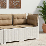 Divano da Giardino a 1 Posto con Cuscini Aspetto Rattan PP 8011842