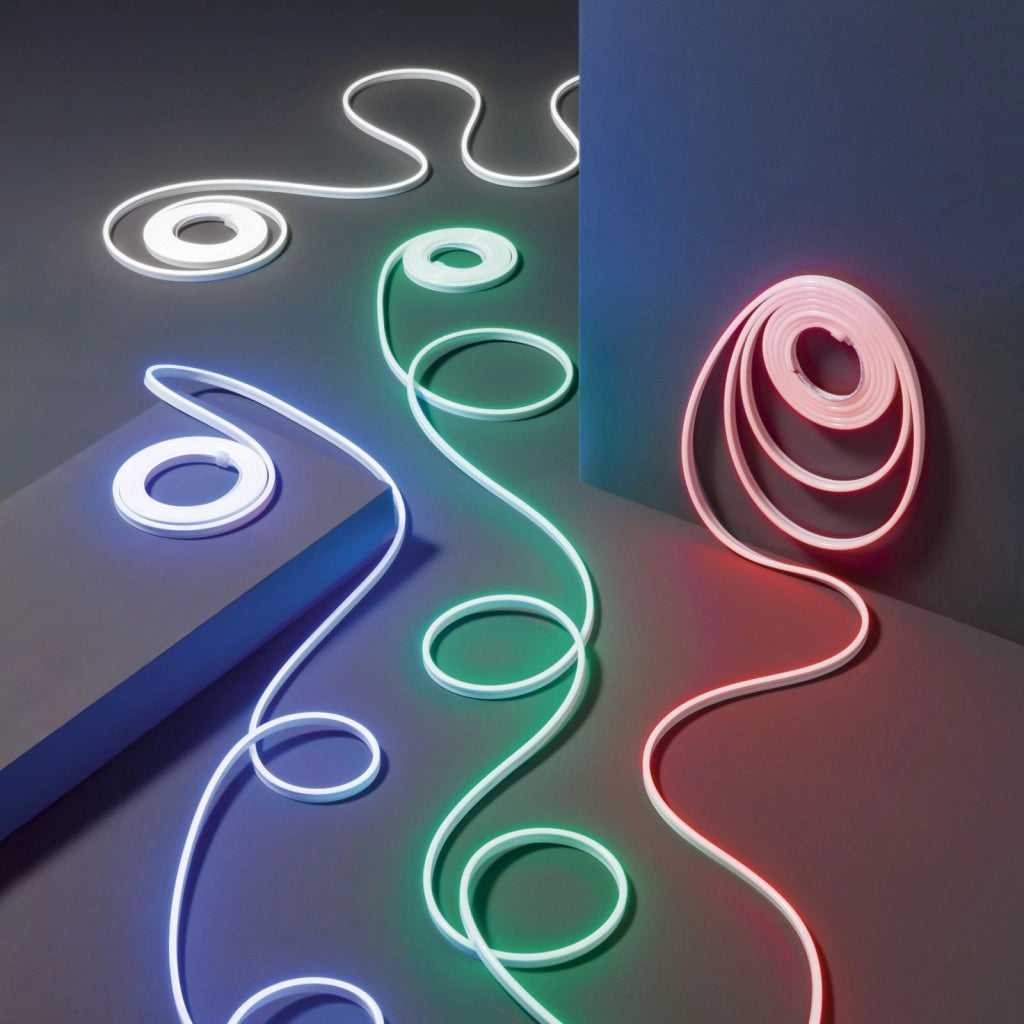 FLEX24V-6X13-12Y NEON STRIP FLEX 2 STAFFE INCLUSE 24V 12W LUCE GIALLA IP65 CRI>90 500X0,6X1,3CM