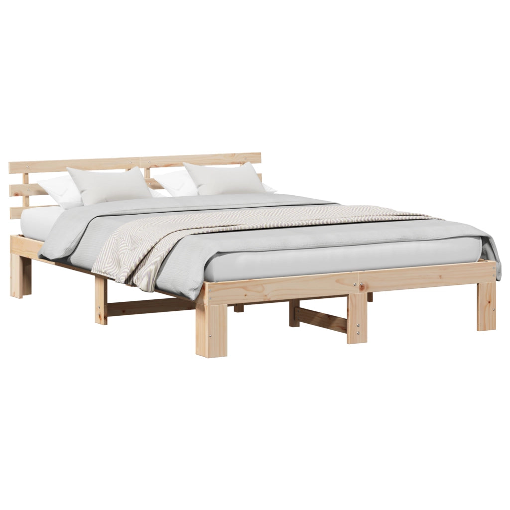 Struttura Letto in Pino Naturale Legno Naturale