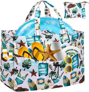 Borsa da spiaggia XXL con cerniera, borsa da bagno impermeabile per donne, grande famiglia, borsa da spiaggia pieghevole, leggera, resistente al sabbia, borsa da sauna per spiaggia, piscina, picnic, nuoto, vacanza