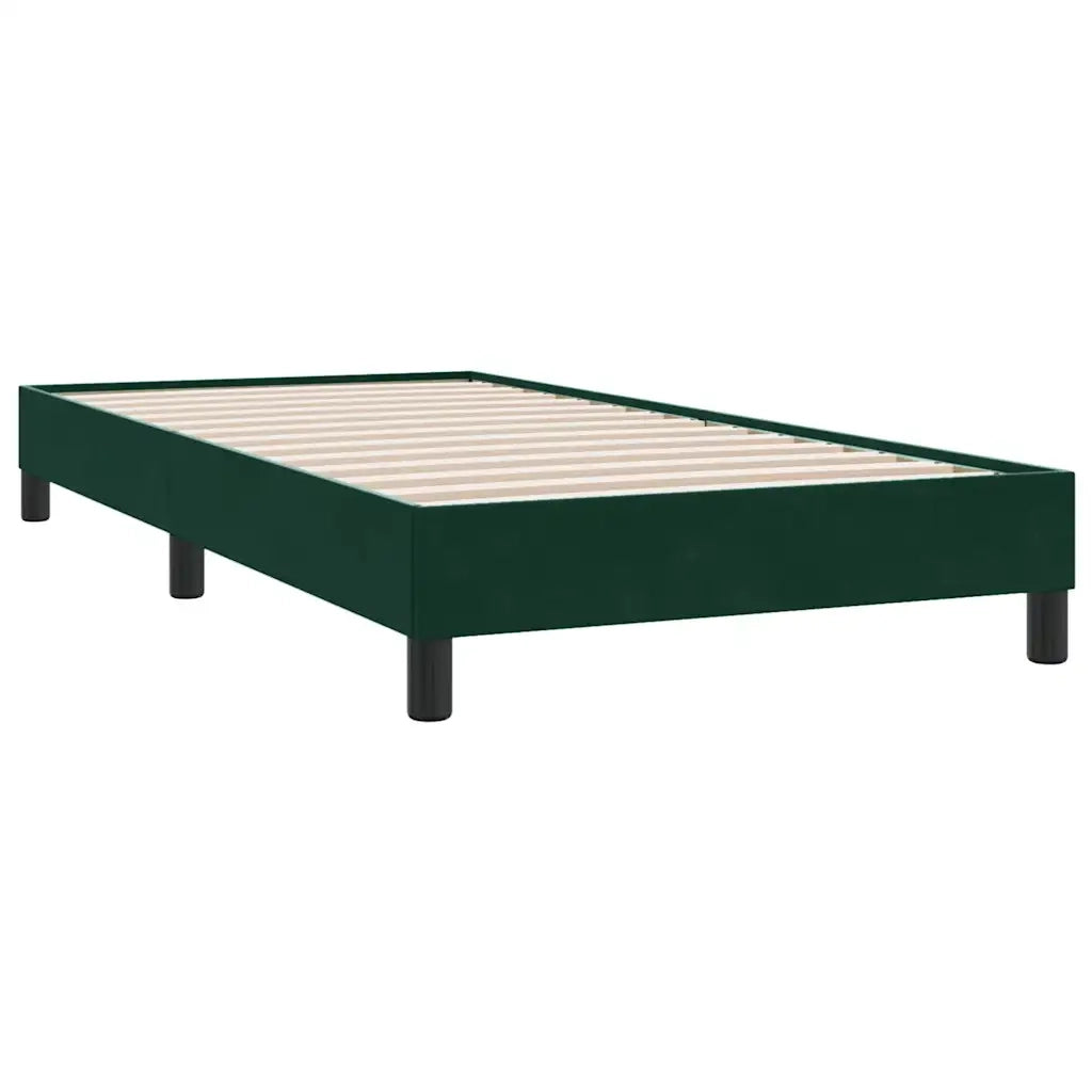 Giroletto a Molle senza Materasso Verde Scuro 80x210 cm Velluto 3315804