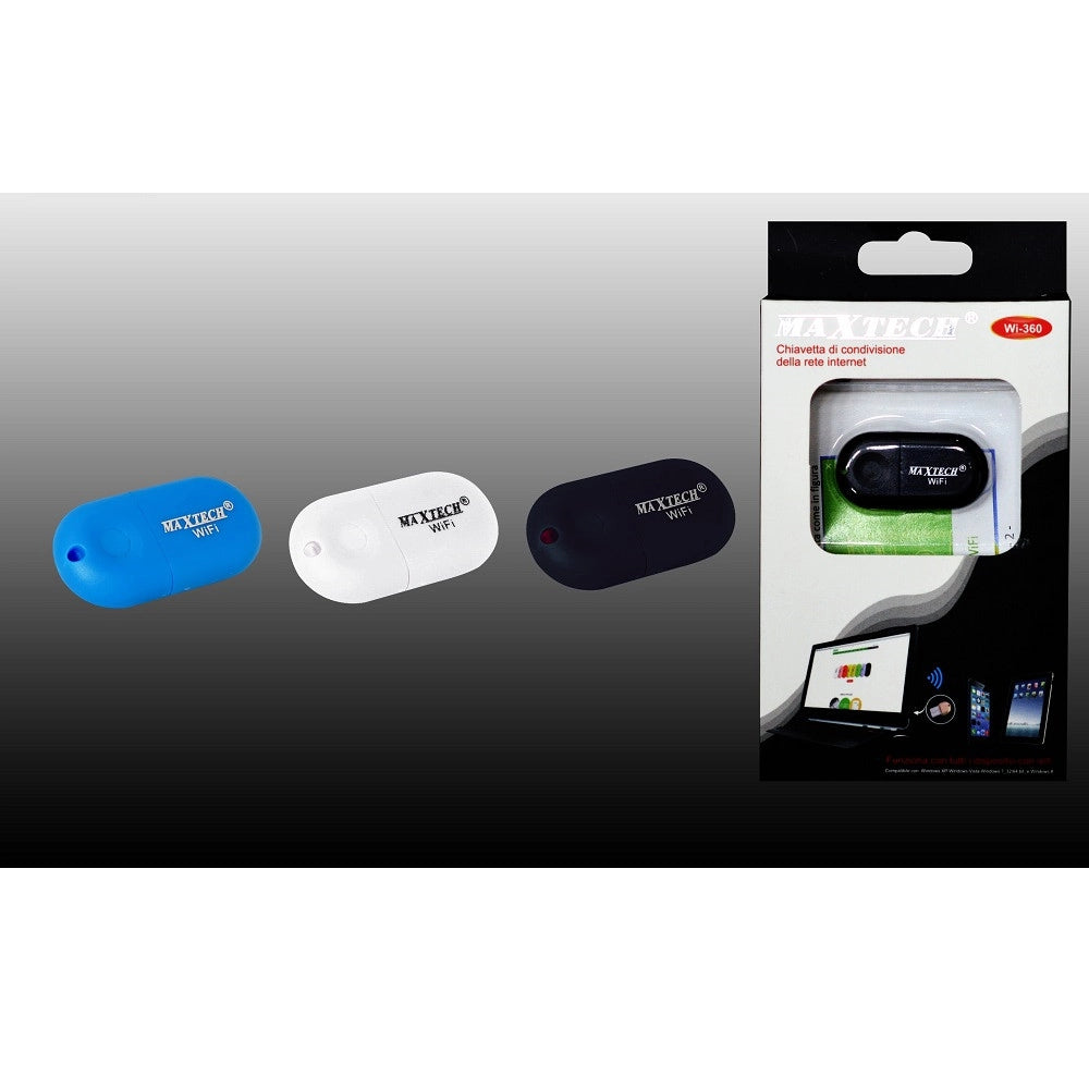 Trade Shop - Pennetta Penna Router Condivisione Rete Internet Wifi Wireless Usb 2.0 Maxtech Wi-360 -