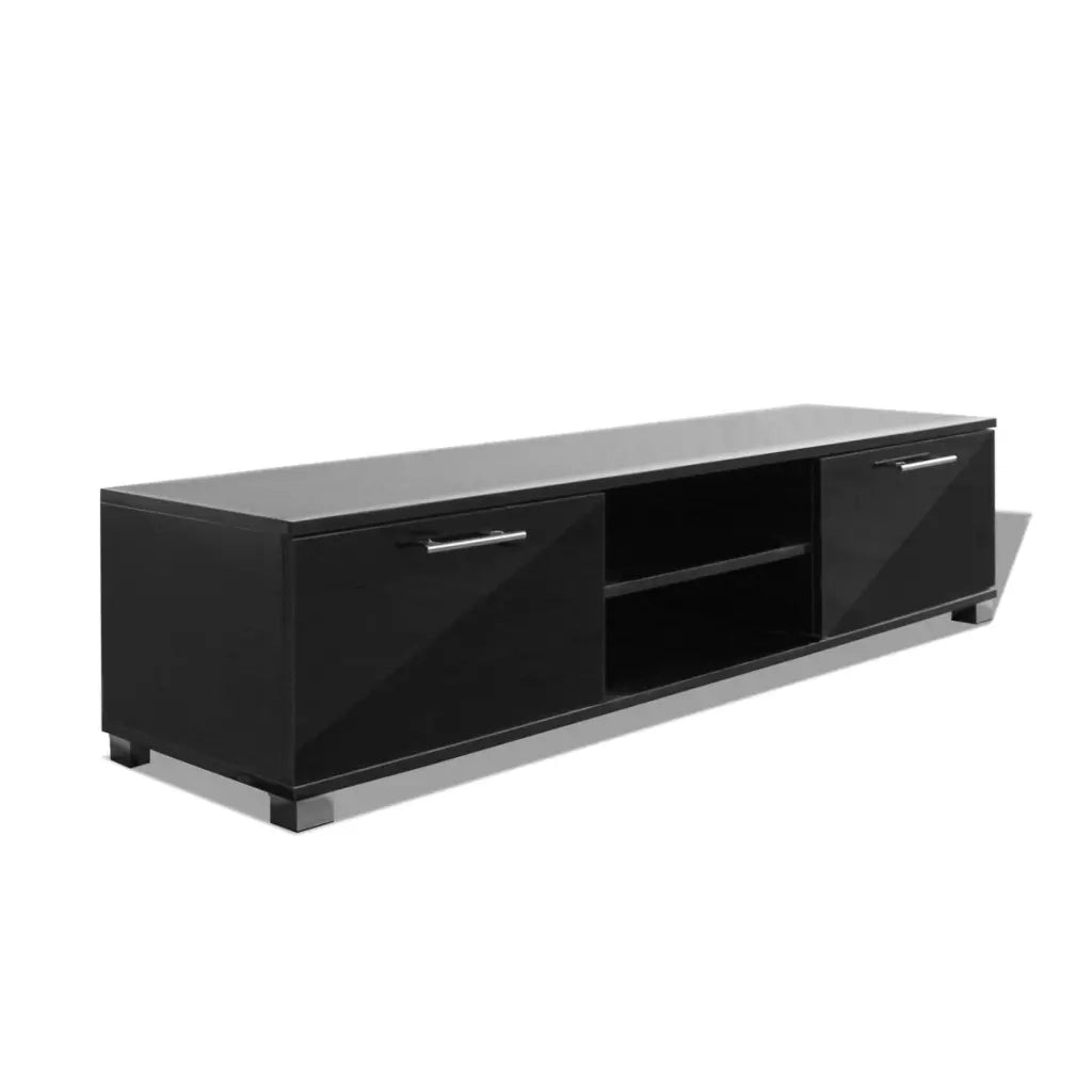 Mobile Porta TV Nero Lucido 120x40,5x35 cm 243042