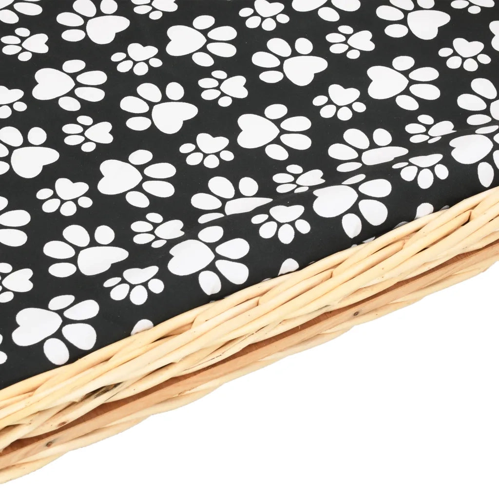 Cesta per Cani con Cuscino 90x54x35 cm Salice Naturale CFW9773383
