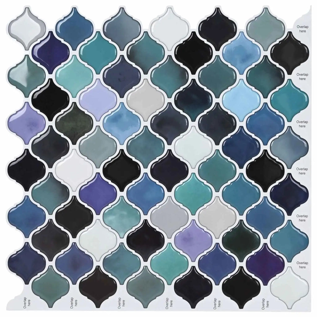 Piastrella Lanturn 50 pz Blu Verde 27 x 27 cm CFW8332836