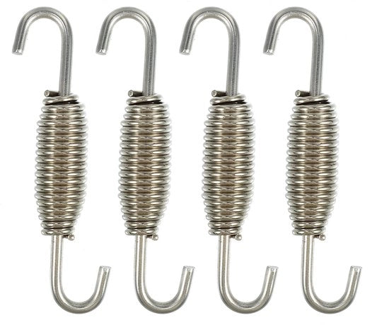 Sistema di Silenziatore Universale in Acciaio Inossidabile - 68mm - 4 Pezzi - Resistente alla Corrosione - Facile da Utilizzare - Veloce di Accoppiamento