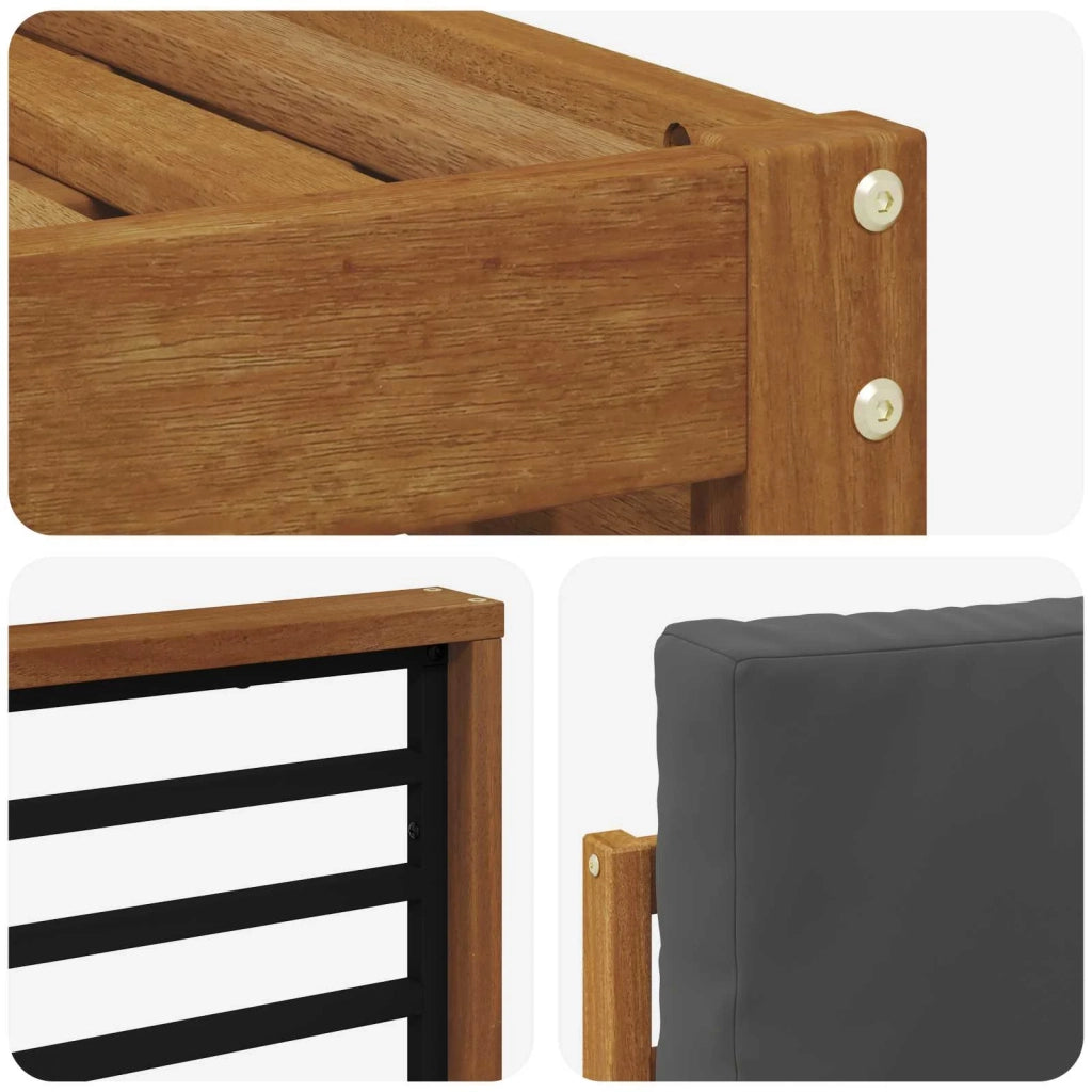 Set divano sezionale con cuscino 6 pcs Naturale e Antracite 3375102