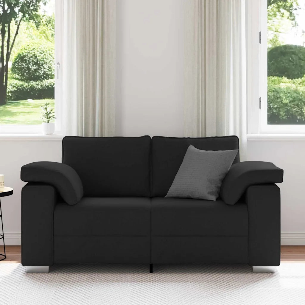 Divano-Sofa-Divanetto Nero 160 x 77 x 82 cm Tessuto