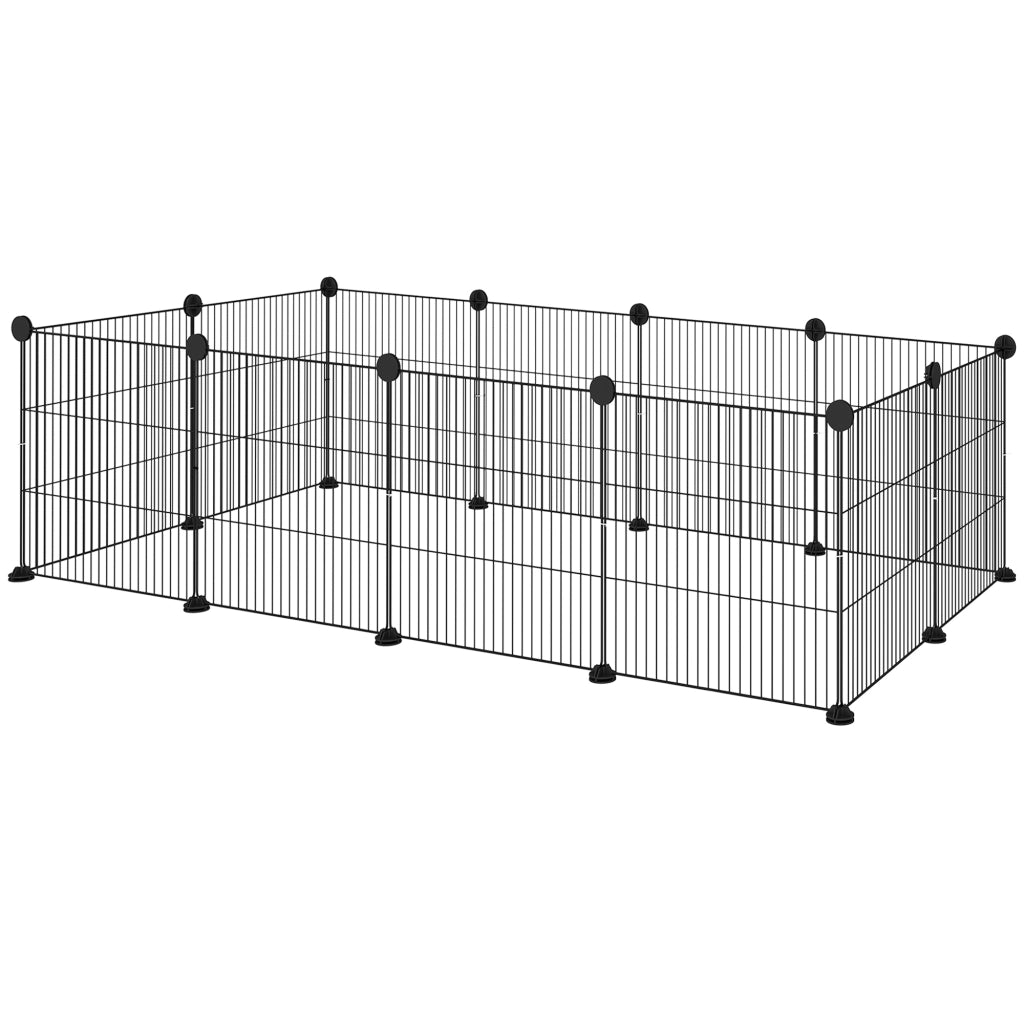 Recinto per Animali Piccoli ¨C zephmum ¨C Nero 140x70x35 cm