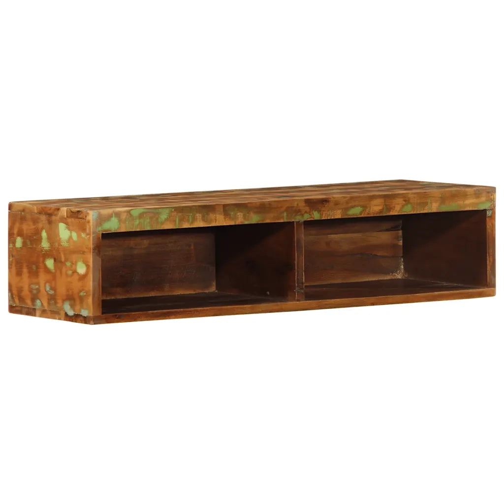 Mobile TV a Parete-Mobile TV a Muro 80x30x19 cm in Legno Massello di Recupero 824919