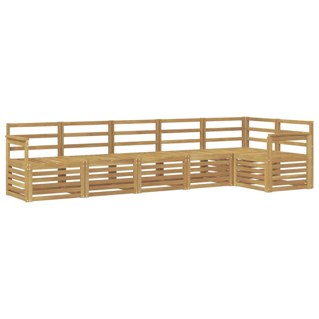 Set di divani da esterno 6 pcs Bianco 306 x 128,5 x 73 cm 3391899
