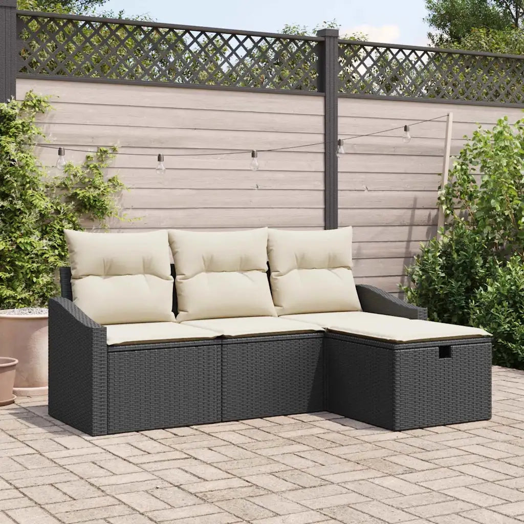 Set di divani con cuscino 4 pcs polyrattan