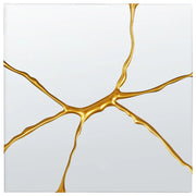 Specchio da parete Oro 80 x 80 cm Quadrato Specchio decorativo da parete Stile moderno Appeso Decor