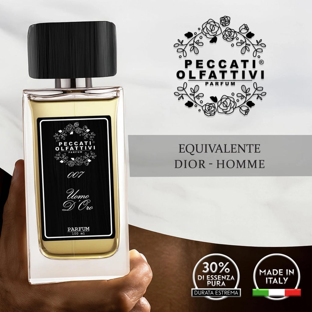Peccati Olfattivi N.07 Profumo Uomo 100 ml – Parfum 30% Essenza Pura, Ispirato a Homme, Fragranza Maschile Intensa e Persistente