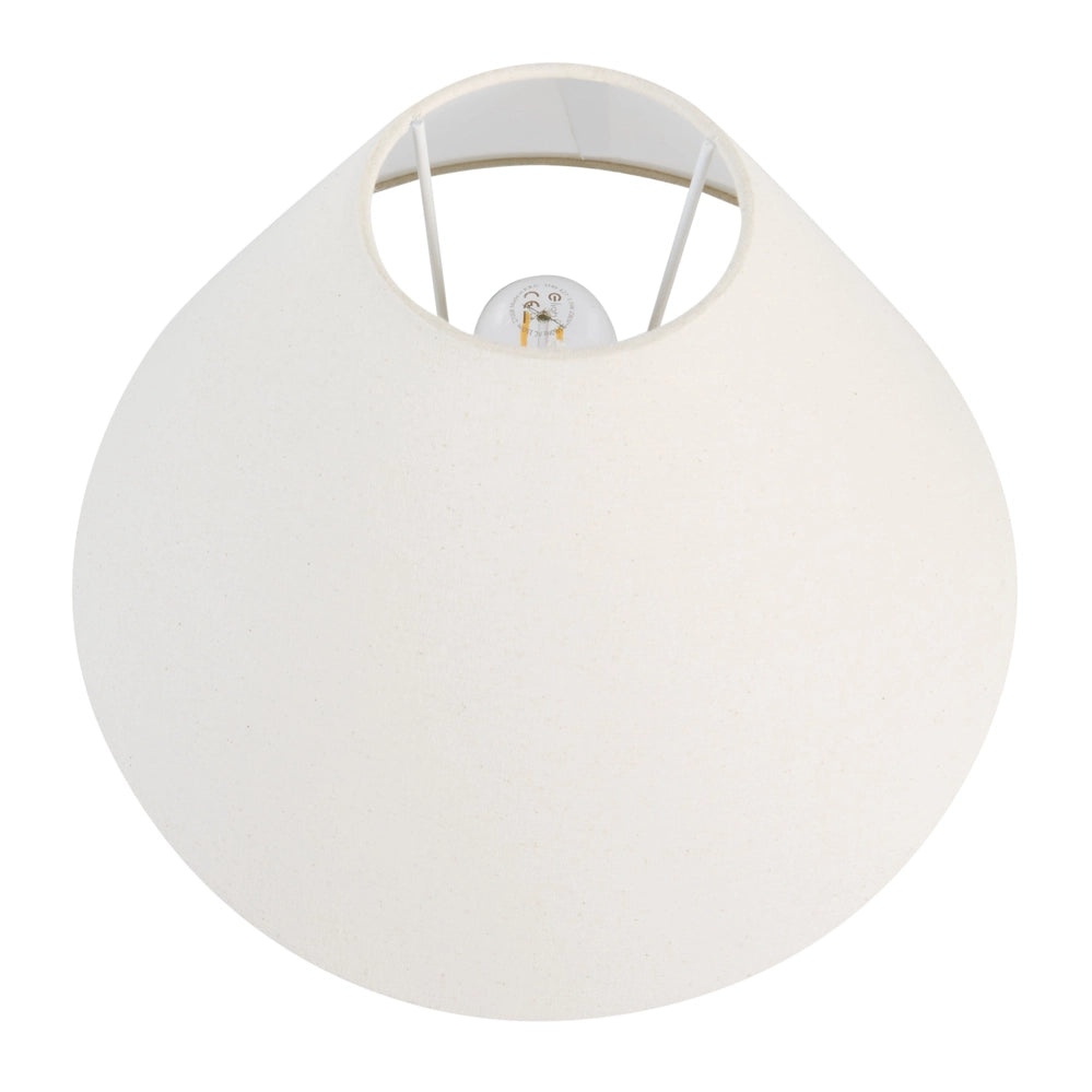 Lampada da tavolo Light Beige e nero Ceramica 41 cm Paralume a cono bianco Fatto a mano Comodino Soggiorno Camera da letto Illuminazione