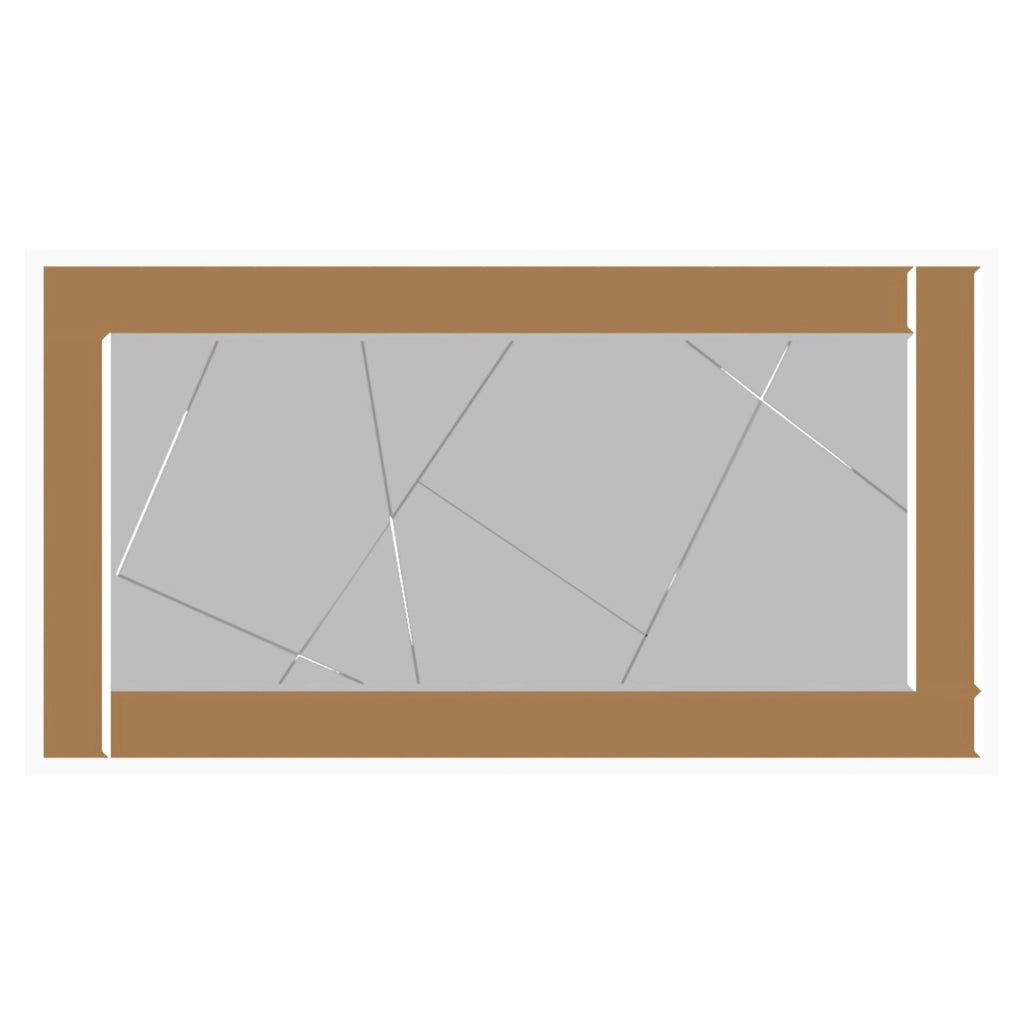 Ovaro, Specchio Dettagli Geometrici, 120x60h cm Marrone Bronzo