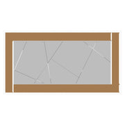Ovaro, Specchio Dettagli Geometrici, 120x60h cm Marrone Bronzo