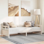 vidaXL Dormeuse con Materasso Bianca 80x200 cm Legno Massello di Pino