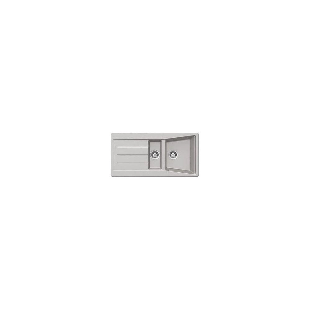 Lavello incasso 2 vasche e gocciolatoio reversibile 100x50 Smeg LC102AL colore alluminio