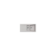 Lavello incasso 2 vasche e gocciolatoio reversibile 100x50 Smeg LC102AL colore alluminio