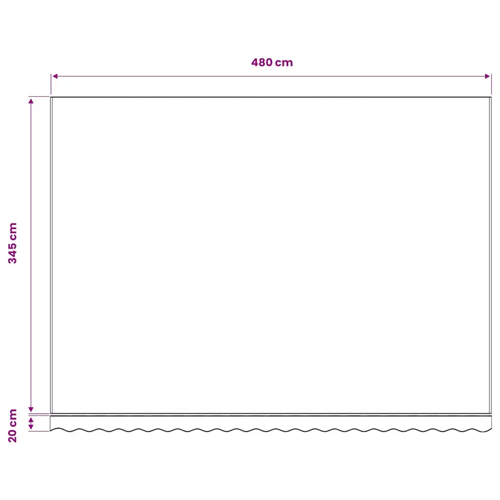 Tessuto di Ricambio per Tenda da Sole Crema 500x350 cm Poliestere 311932