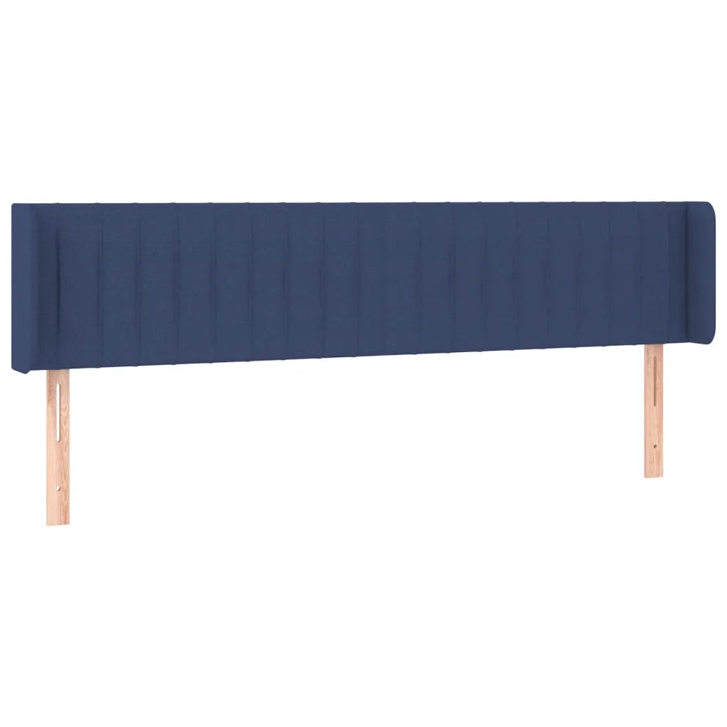 Testiera ad Orecchio-Testata con Orecchie Blu 203x16x78/88cm in Tessuto 362057