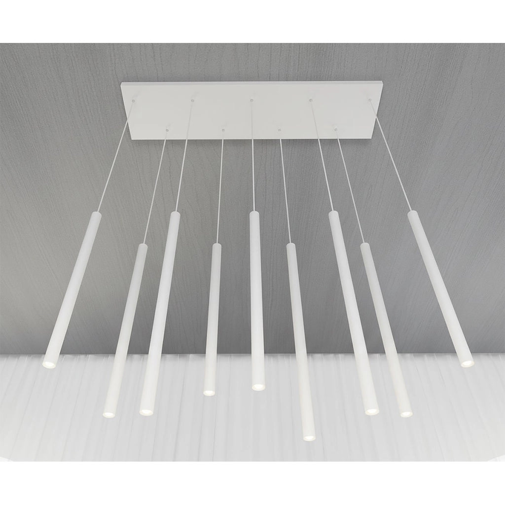 Lampada a sospensione Selter in acciaio bianco opaco