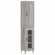 Buffet credenza cassettiera armadio mobile contenitore organizer cucina soggiorno salotto rovere Sonoma alto 34,5 x 34 x 180 cm legno ingegnerizzato grigio 02_0035273
