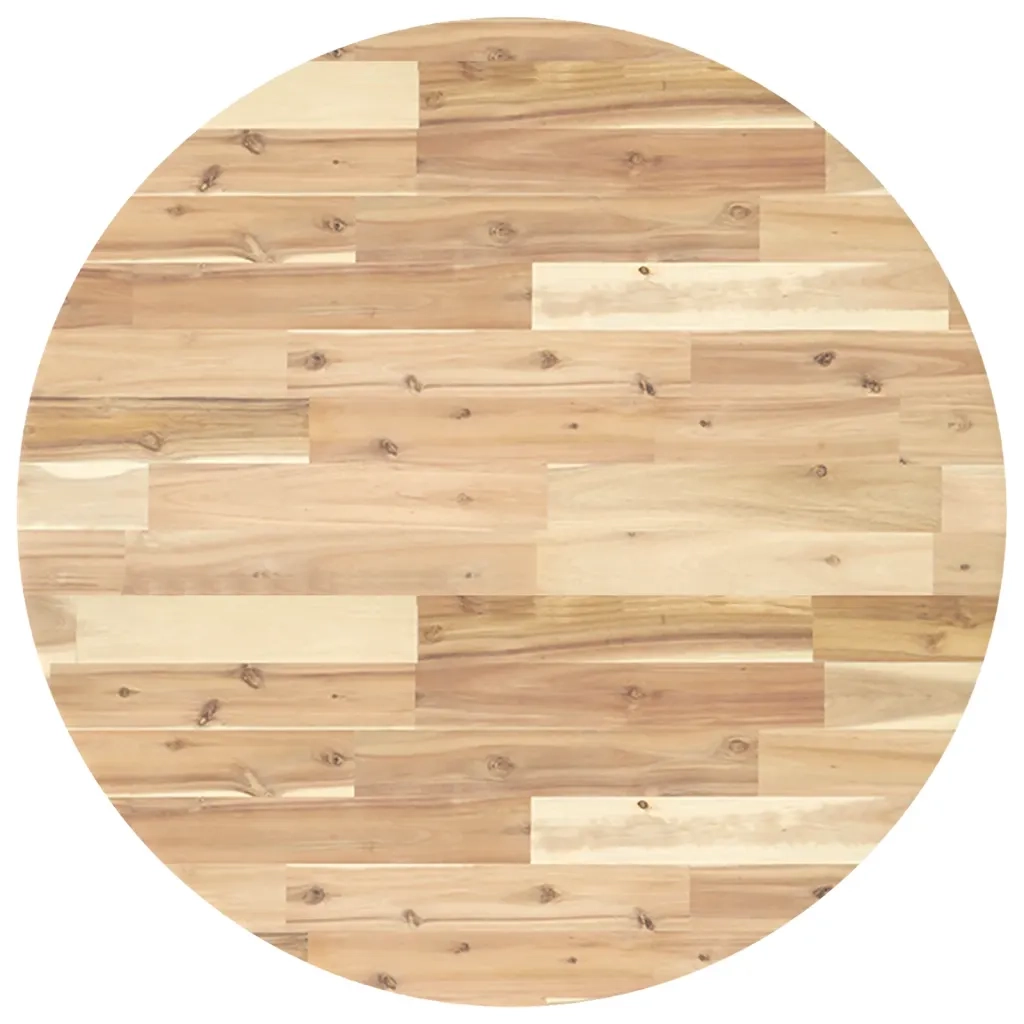 Piano Tavolo Rotondo Ã˜80x4 cm in Legno Massello di Acacia