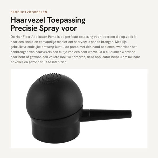 Spray per Capelli per Crescita con Filtro di Velluto - Applicazione Precisa con Pompa Manuale - Velluto Spray con Risultati Chiari - Adatto per Tutti i Tipi di Capelli