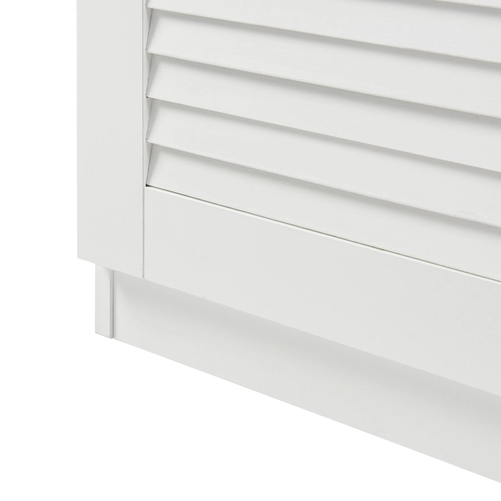 Armadio Scarpiera Løten con Ante a Persiana 62 x 125 x 36 cm Bianco [en.casa]