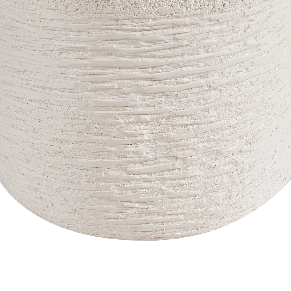 Vaso per piante in argilla beige 26 x 26 x 25 cm per interni ed esterni resistente alle intemperie