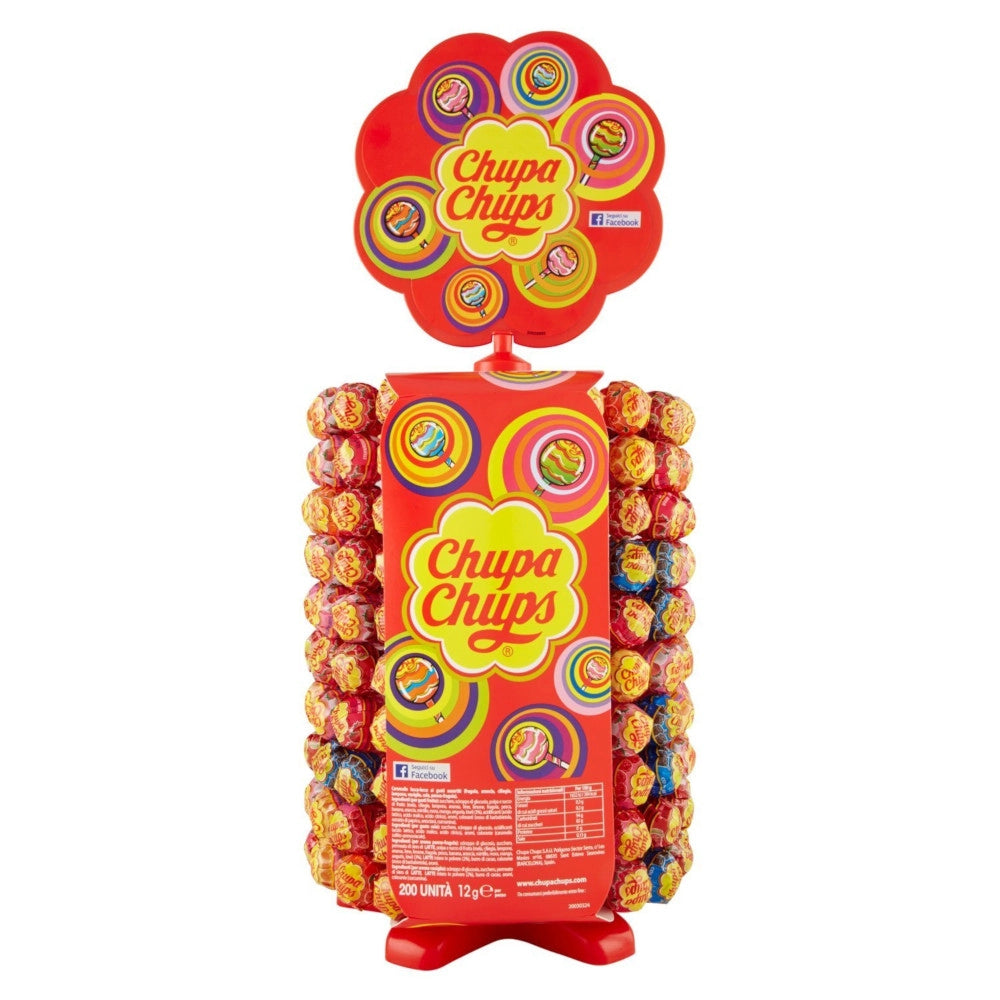 Chupa chups lecca lecca 200 pezzi caramelle gusti assortiti the best of ruota