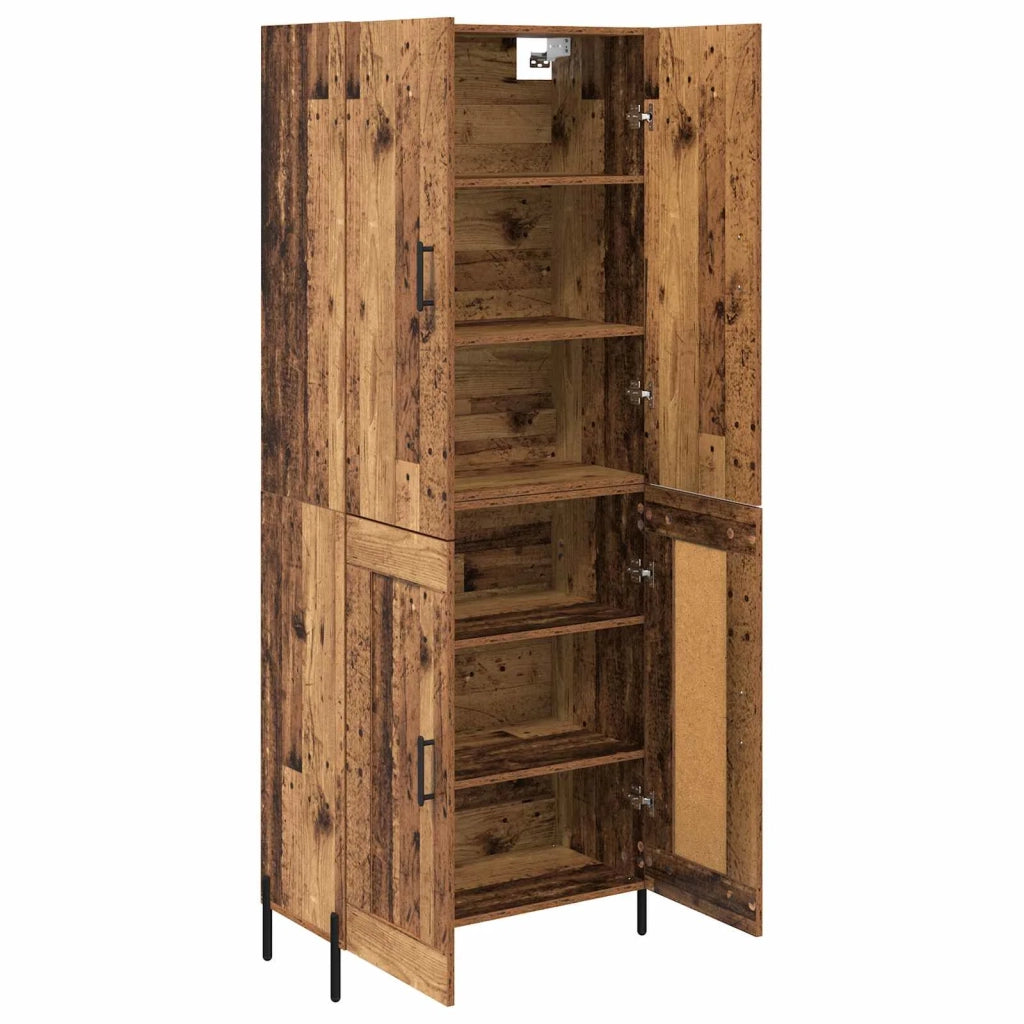 Credenza | Madia | Buffet da pranzo | Armadio da pranzo Legno vecchio 69,5 x 34 x 180 cm Legno multistrato