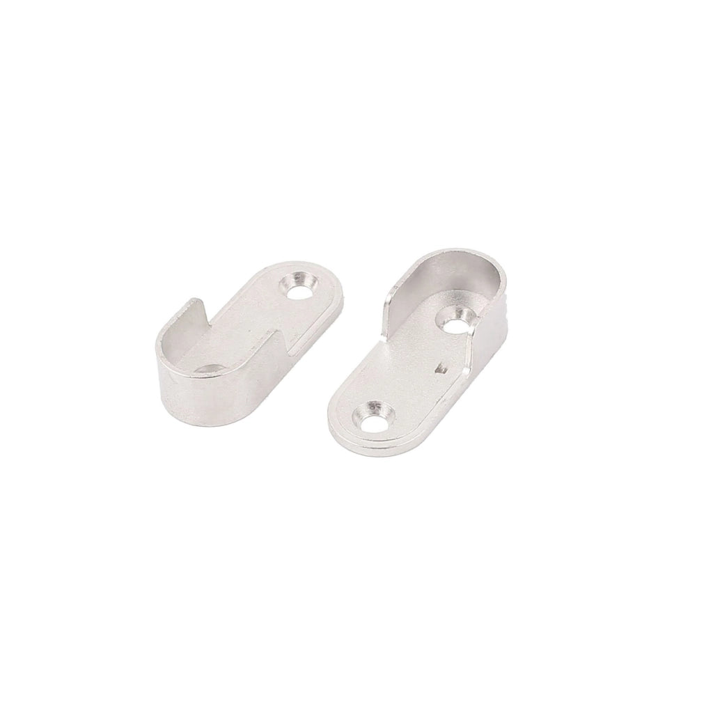 Supporti reggitubo cromo 2pz coppia gancio bastone tondo armadio guardaroba viti
