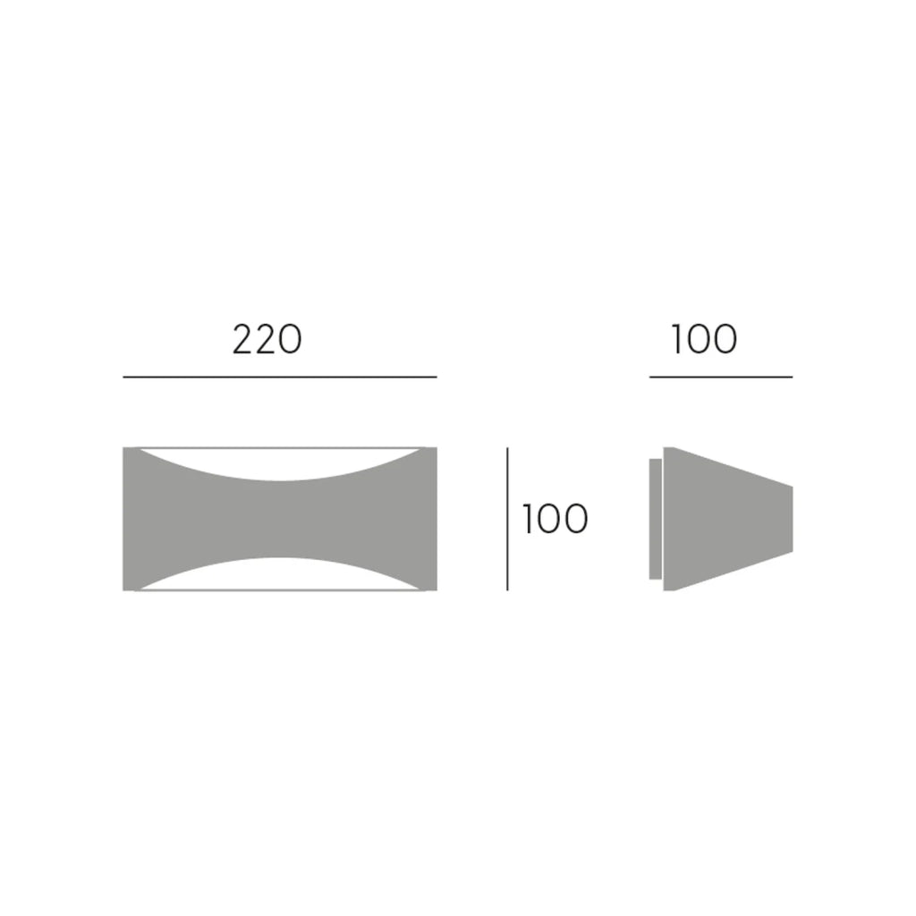 Applique Per Esterno In Allumino Grigio Led 10 W 700 Lm 3000K Ihasa
