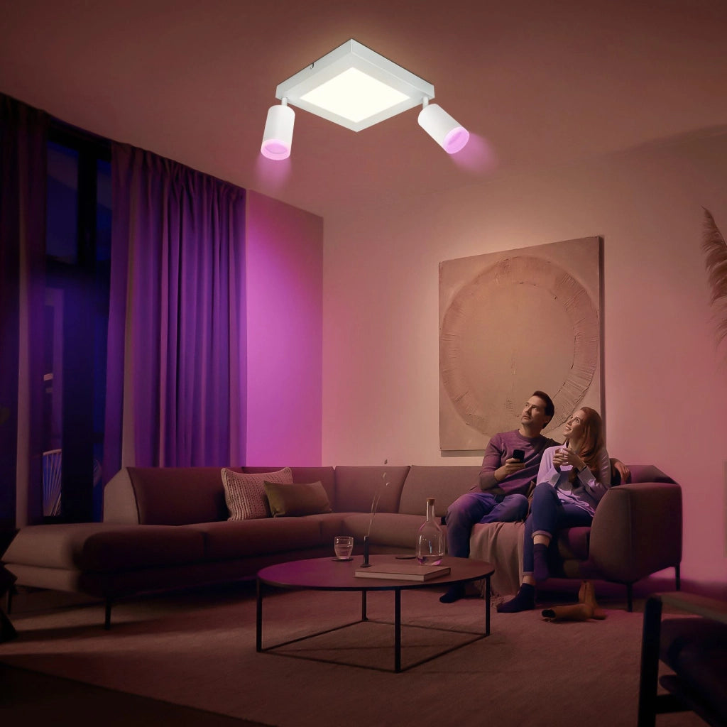 ZMH Faretto da soffitto quadrati bianchi 1 luce GU10 20W 3000K orientabili 350° per cameretta