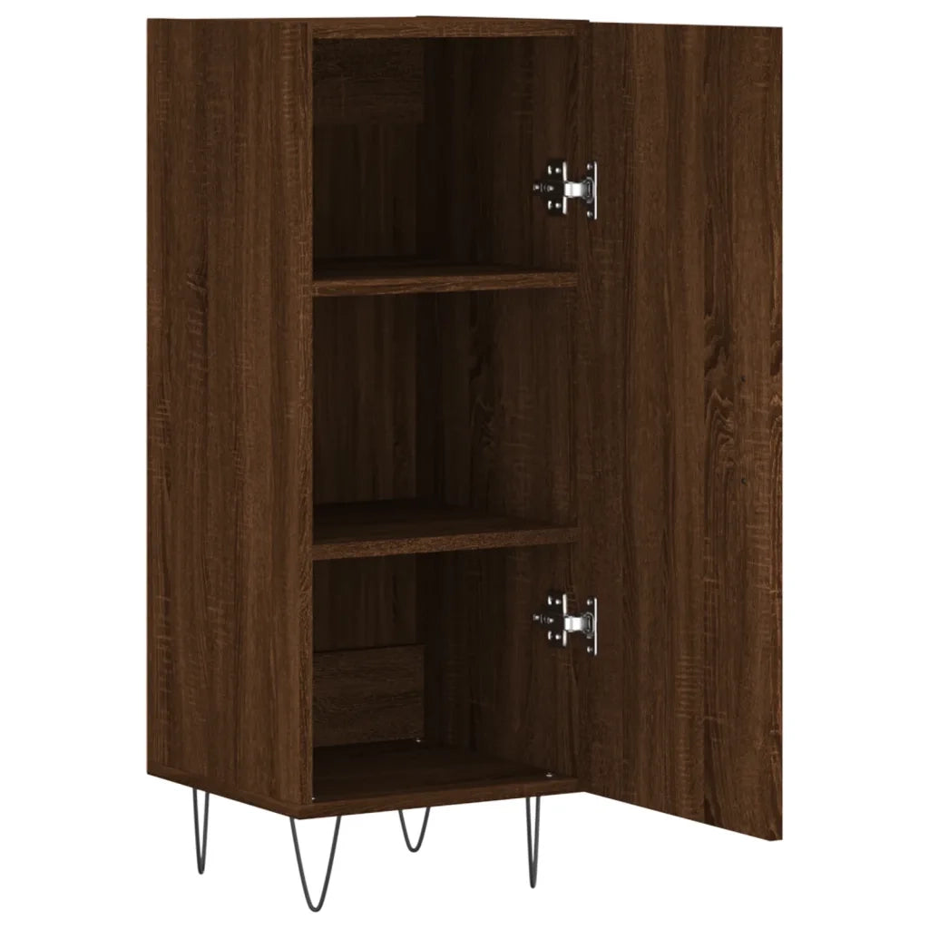 Credenza | Madia | Buffet da pranzo | Armadio da pranzo Rovere Marrone 34,5x34x90 cm in Legno Multistrato