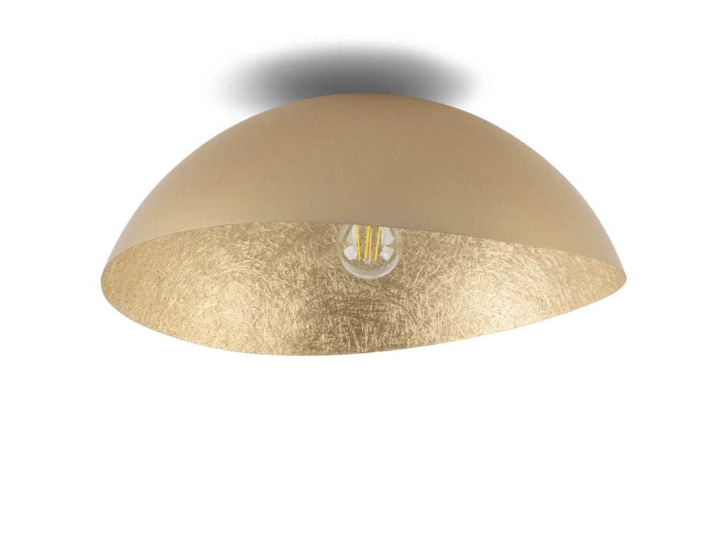 Plafoniera decorativa oro tonda 33cm E27 Sigma Solaris