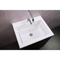 Mobile Lavatoio Sospeso Vasca Zeus in MineralMarmo Apertura a Cassettone 60x48x50 cm Olmo Bianco